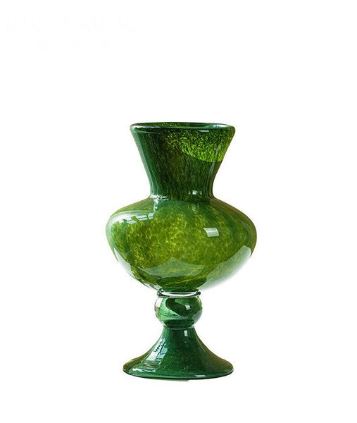 Unique Modern Glass Vase, Contemporary Vase for Modern Home Decor, Modern Glass Flower Vases, Handmade Liuli Vases, Centerpiece Vases on Table-ArtWorkCrafts.com