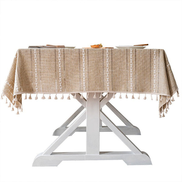 Extra Large Modern Rectangular Table Cloth for Dining Room Table, Linen Square Tablecloth for Kitchen, Large Table Covers for Sale-ArtWorkCrafts.com