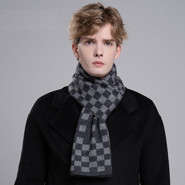 Men's Wool Scarf Winter, Business Wool Scarf for Gentleman, Modern Casual Scarf Men, Formal Men Scarf Styles, Men's Winter Scarf, Thick Wool Scarf for Men