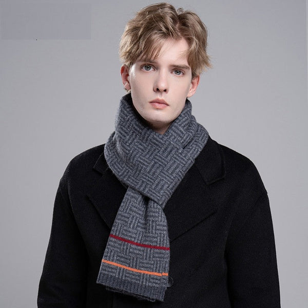 Business Wool Scarf for Gentleman, Modern Casual Scarf Men, Formal Men Scarf Styles, Men's Wool Scarf Winter, Men's Winter Scarf, Thick Wool Scarf for Men