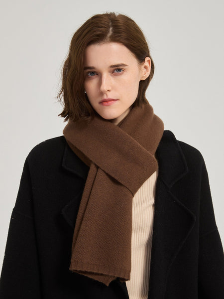 Casual Scarf for Women, Birthday Gift for Girl, Brown Soft Cashmere Scarf for Women, Modern Wool Scarf for Women, Cold Weather Scarves, Winter Wool Scarf