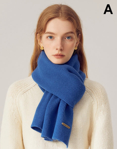 Birthday Gift for Girl, Blue Modern Wool Scarf for Women, Casual Scarf for Women, Winter Wool Scarf, Cold Weather Scarves, Soft Wool Scarf for Women