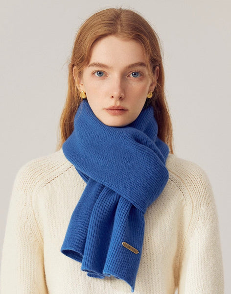 Birthday Gift for Girl, Blue Modern Wool Scarf for Women, Casual Scarf for Women, Winter Wool Scarf, Cold Weather Scarves, Soft Wool Scarf for Women