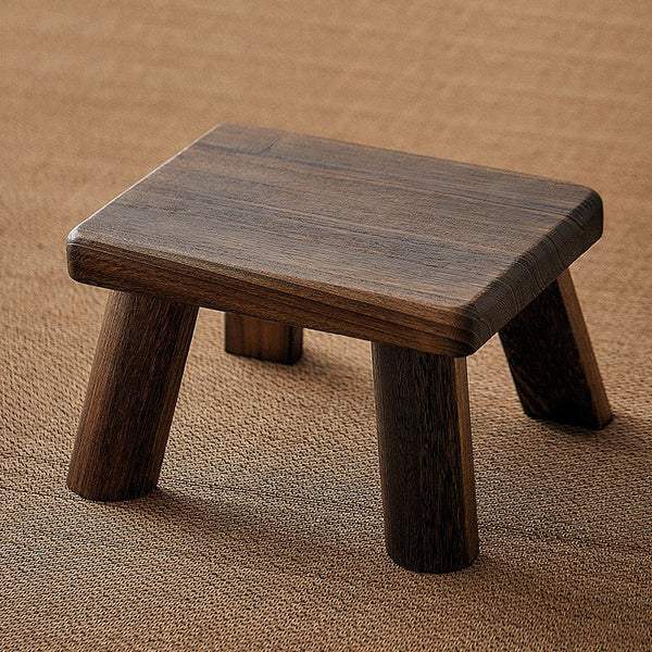 Dining Table Stool, Shoe-changing Stool, Solid Wood low Stool, Paulownia Wood Stool, Children's Wooden Stool, Sofa Stool-ArtWorkCrafts.com