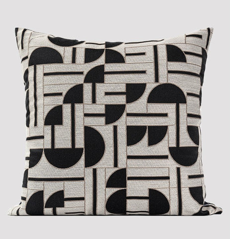 Geometric Contemporary Pillows, Abstract Decorative Throw Pillows, Square Modern Throw Pillows for Couch, Large Simple Throw Pillow for Interior Design-ArtWorkCrafts.com