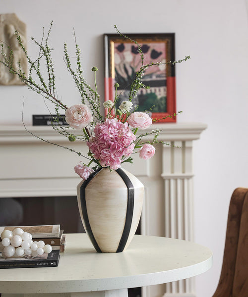 Centerpiece Ceramic Bouquet Vases, Porcelain Vases for Modern Home Decor, Large Contemporary Vases on Dining Table, Handmade Modern Flower Vase-ArtWorkCrafts.com