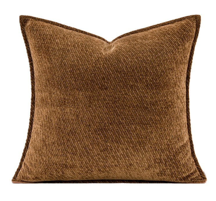 Large Brown Modern Throw Pillows for Couch, Contemporary Modern Sofa Pillows for Bedroom, Simple Decorative Throw Pillows, Large Throw Pillow for Interior Design-ArtWorkCrafts.com