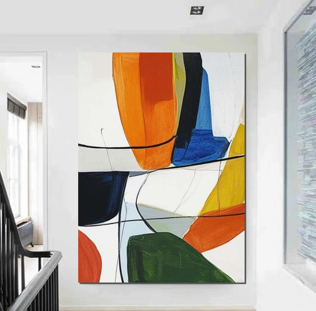 Large Abstract Paintings on Canvas, Large Painting for Sale, Hand Painted Canvas Art, Acrylic Paintings for Living Room-ArtWorkCrafts.com