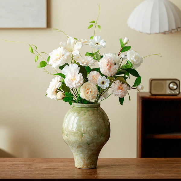 Flower Vases on Table, Centerpiece Ceramic Bud Vases, Porcelain Flower Vases, Handmade Water Holding Flower Vase-ArtWorkCrafts.com