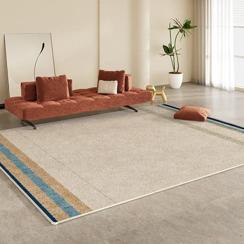 Modern Rugs under Dining Room Table, Abstract Area Rugs for Living Room, Modern Carpets for Kitchen, Geometric Contemporary Modern Rugs Next to Bed-ArtWorkCrafts.com
