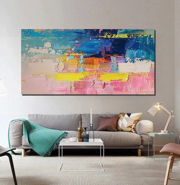 Abstract Wall Art for Bedroom, Modern Paintings for Living Room, Acrylic Painting on Canvas, Original Canvas Art, Simple Abstract Artwork-ArtWorkCrafts.com