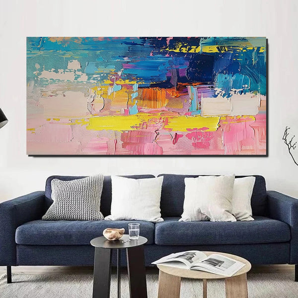Abstract Wall Art for Bedroom, Modern Paintings for Living Room, Acrylic Painting on Canvas, Original Canvas Art, Simple Abstract Artwork-ArtWorkCrafts.com