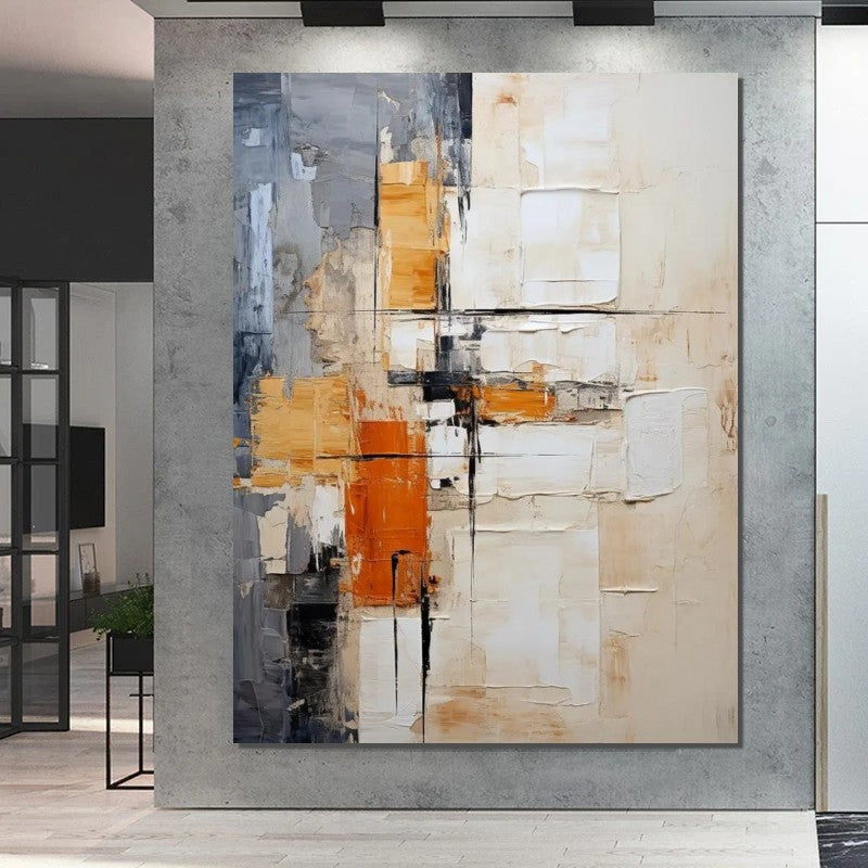 Simple Modern Art, Living Room Wall Art Paintings, Large Painting Behind Couch, Buy Abstract Painting Online, Acrylic Abstract Paintings Behind Sofa-ArtWorkCrafts.com