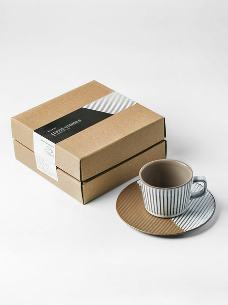 Ceramic Coffee Cups, Coffee Cup and Saucer Set, Pottery Coffee Cups, Cappuccino Coffee Mug, Coffee Cup for Sale, Tea Cup, White / Green / Blue / Yellow-ArtWorkCrafts.com