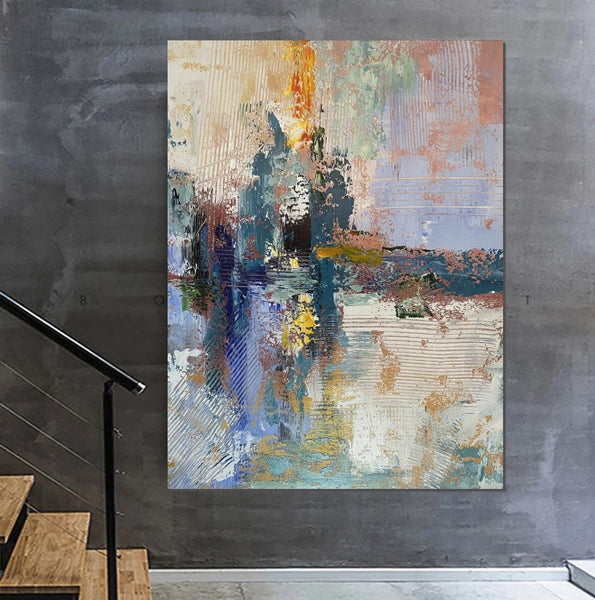 Living Room Acrylic Painting, Modern Wall Art Ideas for Dining Room, Large Canvas Painting, Contemporary Painting, Large Paintings for Bedroom-ArtWorkCrafts.com