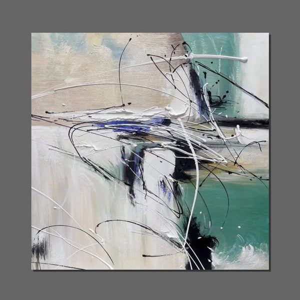 Abstract Acrylic Paintings for Living Room, Oversized Large Wall Art, Modern Contemporary Artwork, Buy Paintings Online, Heavy Texture Canvas Art-ArtWorkCrafts.com
