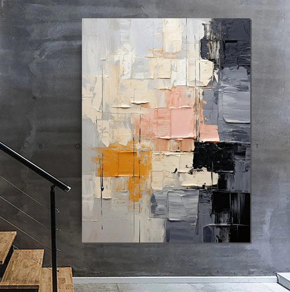 Living Room Wall Art Painting, Modern Contemporary Abstract Artwork, Palette Knife Paintings, Extra Large Acrylic Painting, Simple Modern Art-ArtWorkCrafts.com