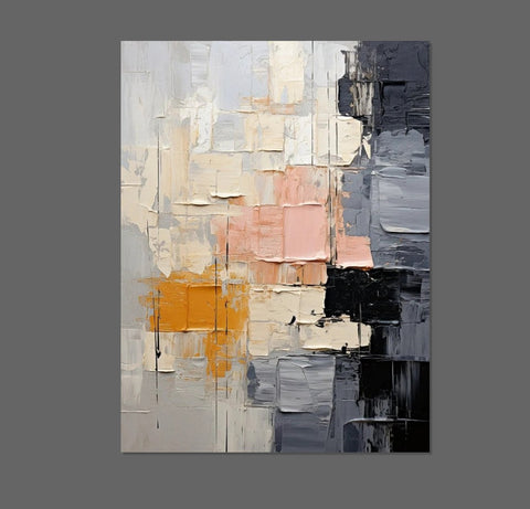 Living Room Wall Art Painting, Modern Contemporary Abstract Artwork, Palette Knife Paintings, Extra Large Acrylic Painting, Simple Modern Art-ArtWorkCrafts.com