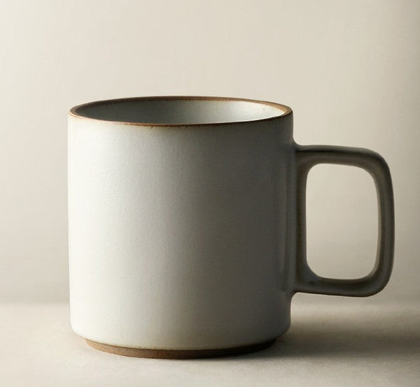 Large Capacity Coffee Mugs, Unique Tea Cup, Large Modern Handmade Pottery Coffee Cup, Creative White Black Ceramic Coffee Mugs-ArtWorkCrafts.com