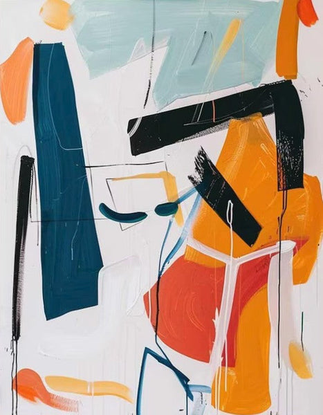 Large Wall Art Ideas, Impasto Painting, Simple Modern Abstract Painting, Large Acrylic Canvas Paintings, Living Room Abstract Wall Art Ideas-ArtWorkCrafts.com