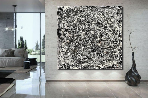 Abstract Canvas Painting, Extra Large Abstract Artwork, Modern Paintings for Dining Room, Hand Painted Wall Painting-ArtWorkCrafts.com