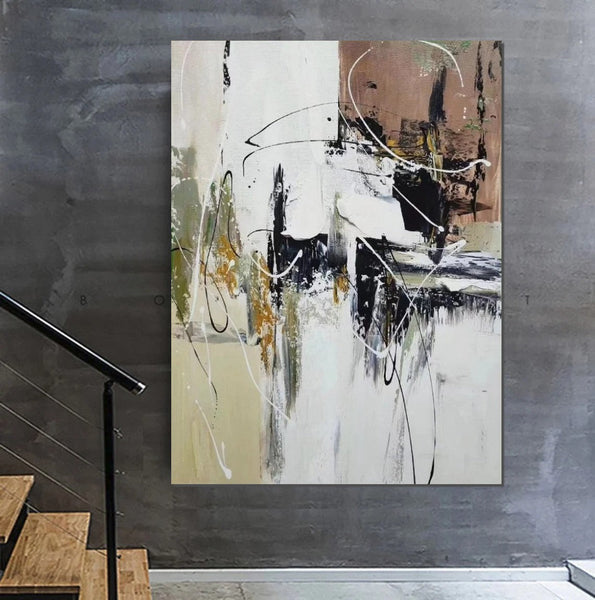 Large Paintings Behind Sofa, Acrylic Painting for Bedroom, Acrylic Paintings on Canvas, Modern Paintings, Buy Paintings Online-ArtWorkCrafts.com