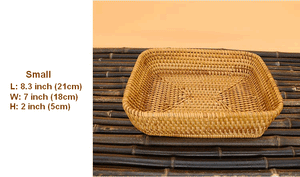 Small Rattan Storage Baskets, Storage Baskets for Shelves, Kitchen Storage Basket, Woven Storage Baskets for Bathroom-ArtWorkCrafts.com