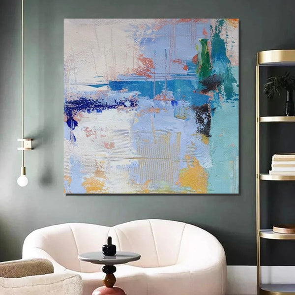Bedroom Acrylic Painting, Simple Painting Ideas, Contemporary Art Painting, Living Room Wall Painting, Extra Large Canvas Painting, Modern Paintings-ArtWorkCrafts.com