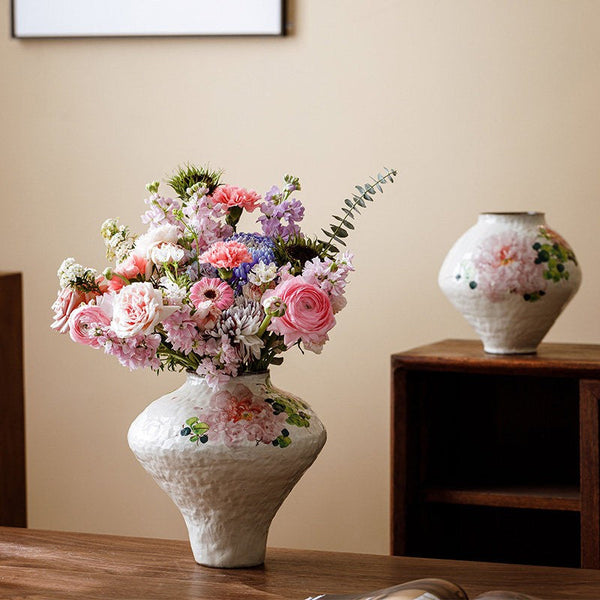 Flower Vases on Table, Handmade Water Holding Flower Vases, Centerpiece on Dining Table, Modern Porcelain Flower Vases, Ceramic Bouquet Vases-ArtWorkCrafts.com