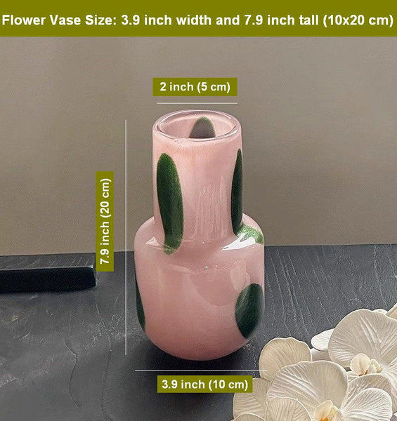 Handmade Glass Bud Vases, Flower Vases on Table, Vintage Small Glass Flower Vases, Water Holding Flower Vases