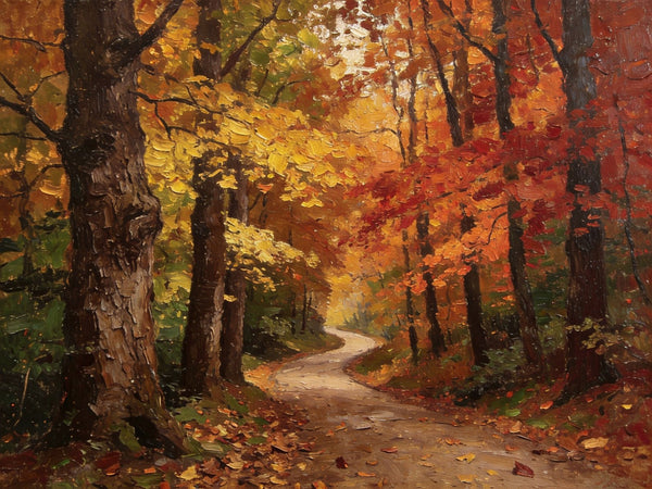 Landscape Canvas Paintings, Autumn Forest Landscape, Canvas Wall Art Paintings, Hand Painted Canvas Art, Original Oil Paintings, Buy Small Canvas Paintings-ArtWorkCrafts.com
