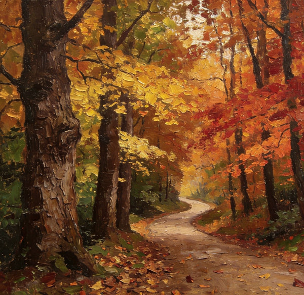 Landscape Canvas Paintings, Autumn Forest Landscape, Canvas Wall Art Paintings, Hand Painted Canvas Art, Original Oil Paintings, Buy Small Canvas Paintings-ArtWorkCrafts.com