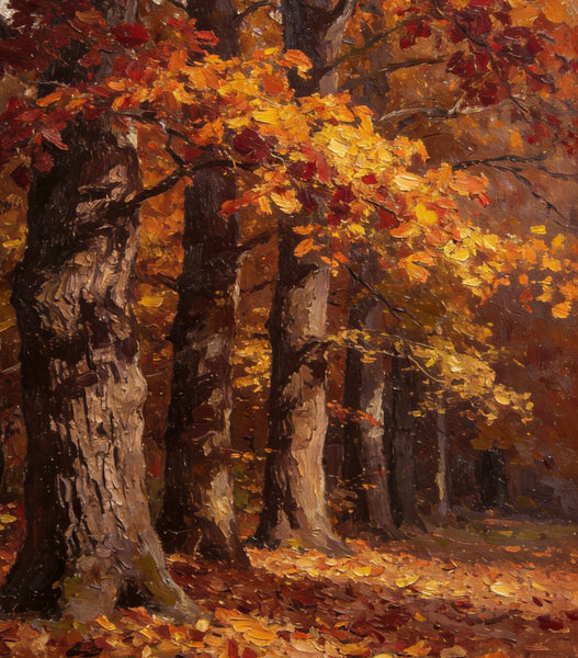 Original Landscape Art, Autumn Forest Landscape, Landscape Paintings for Bedroom, Small Oil Paintings, Hand Painted Canvas Art, Heavy Texture Wall Art Paintings-ArtWorkCrafts.com