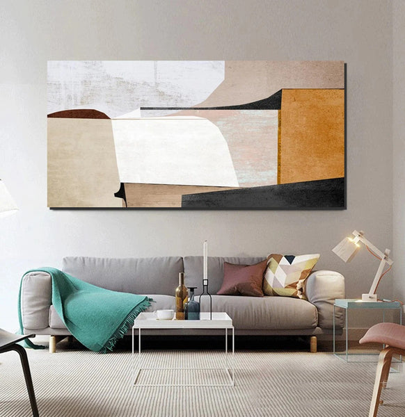 Simple Abstract Art, Original Acrylic Paintings, Hand Painted Canvas Art, Modern Paintings for Bedroom, Modern Living Room Art Ideas, Buy Art Online-ArtWorkCrafts.com