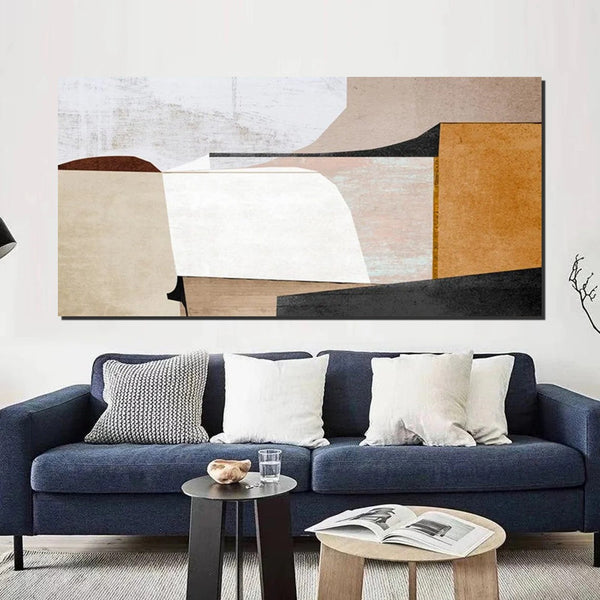 Simple Abstract Art, Original Acrylic Paintings, Hand Painted Canvas Art, Modern Paintings for Bedroom, Modern Living Room Art Ideas, Buy Art Online-ArtWorkCrafts.com