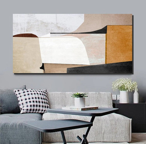 Simple Abstract Art, Original Acrylic Paintings, Hand Painted Canvas Art, Modern Paintings for Bedroom, Modern Living Room Art Ideas, Buy Art Online-ArtWorkCrafts.com