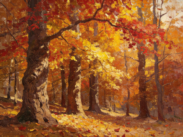 Hand Painted Canvas Art, Autumn Forest Splendor, Canvas Wall Art Paintings, Landscape Canvas Paintings, Original Oil Paintings, Canvas Paintings for Sale-ArtWorkCrafts.com