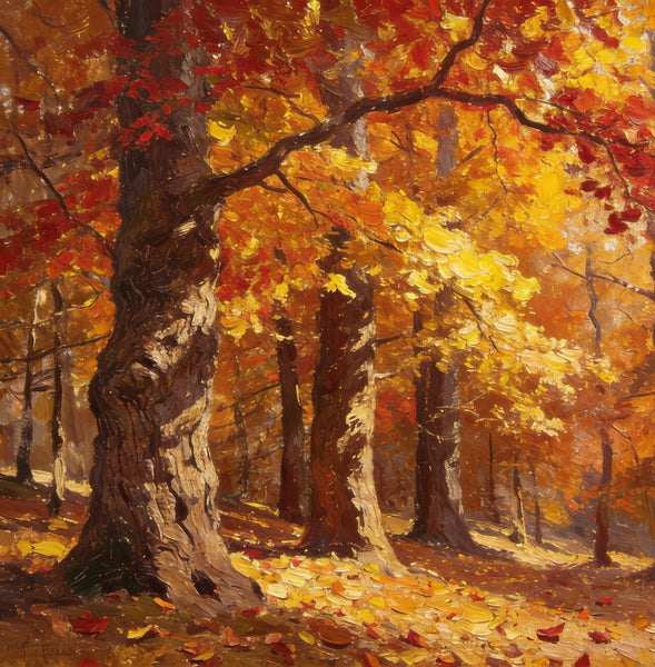 Hand Painted Canvas Art, Autumn Forest Splendor, Canvas Wall Art Paintings, Landscape Canvas Paintings, Original Oil Paintings, Canvas Paintings for Sale-ArtWorkCrafts.com