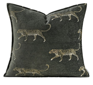 Cheetah Modern Pillows for Couch, Large Modern Sofa Pillow Cases, Decorative Pillow Covers, Abstract Decorative Throw Pillows for Living Room-ArtWorkCrafts.com