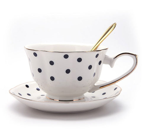 Unique Porcelain Cup and Saucer, Creative Ceramic Coffee Cups, Beautiful British Tea Cups, Creative Bone China Porcelain Tea Cup Set-ArtWorkCrafts.com