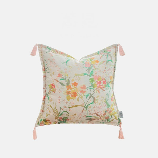 Living Room Decorative Pillows, Modern Decorative Cushions, Decorative Pillows for Bed, Decorative Pillow Arrangement Ideas for Interior Design, Embroidered Floral Bird Pattern Pillow Covers-ArtWorkCrafts.com