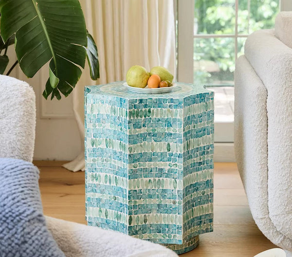 Contemporary Side Table, Contemporary Bedside Table, Bedside Small Side Table, Shell Small Sofa Side Table, Modern Side Table, Small End Table, Portable Casual Side Table, Creative Coffee Table-ArtWorkCrafts.com