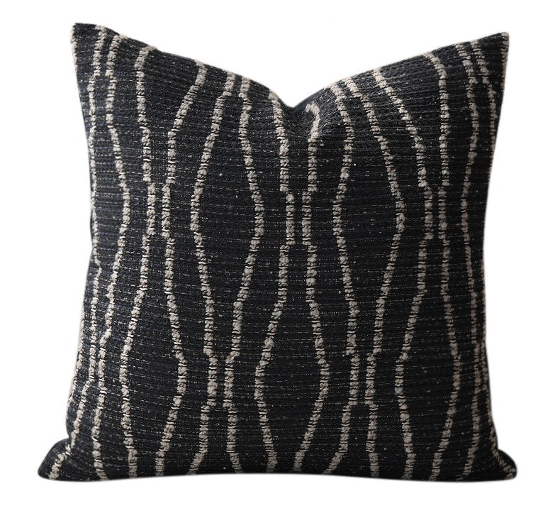 Modern Pillows for Dining Room, Modern Sofa Pillows, Large Modern Sofa Pillows, Decorative Throw Pillows for Couch, Black Contemporary Throw Pillows-ArtWorkCrafts.com