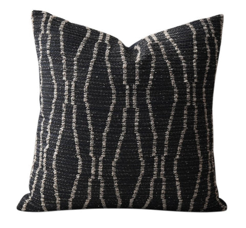 Modern Pillows for Dining Room, Modern Sofa Pillows, Large Modern Sofa Pillows, Decorative Throw Pillows for Couch, Black Contemporary Throw Pillows-ArtWorkCrafts.com