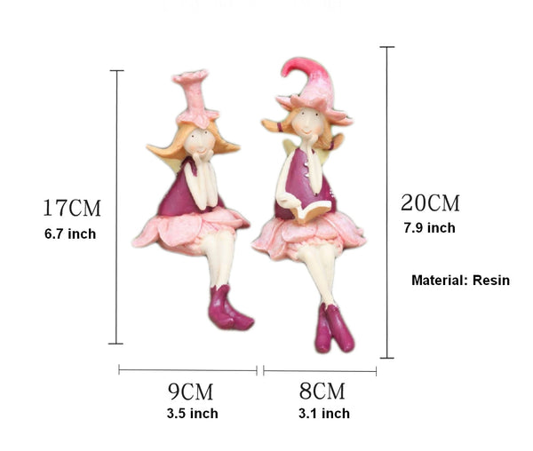 Lovely Flower Fairy Statue for Garden, Beautiful Cute Garden Courtyard Ornaments, Creative Villa Outdoor Decor Gardening Ideas, Unique Modern Garden Sculptures-ArtWorkCrafts.com