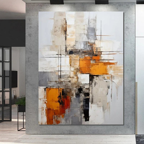 Bedroom Wall Art Paintings, Large Painting on Canvas, Acrylic Abstract Paintings, Buy Abstract Painting Online, Simple Modern Art-ArtWorkCrafts.com