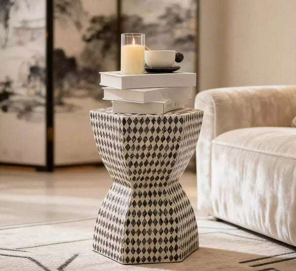 Modern Side Table, Bedside Small Side Table, Contemporary Bedside Table, Small End Table, Shell Small Sofa Side Table, Portable Casual Side Table, Creative Coffee Table, Contemporary Side Table-ArtWorkCrafts.com