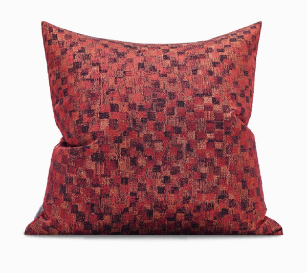 Large Modern Sofa Pillows, Red Decorative Throw Pillows for Couch, Large Decorative Throw Pillows, Contemporary Sofa Pillows for Interior Design-ArtWorkCrafts.com