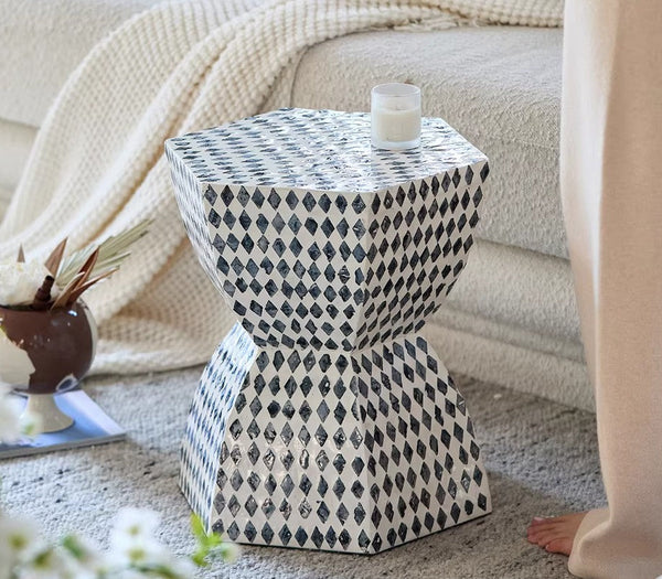 Small End Table, Modern Side Table, Bedside Small Side Table, Contemporary Bedside Table, Shell Small Sofa Side Table, Portable Casual Side Table, Creative Coffee Table, Contemporary Side Table-ArtWorkCrafts.com