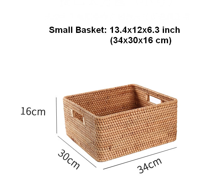 Large Storage Baskets for Bedroom, Storage Baskets for Bathroom, Rectangular Storage Baskets, Storage Baskets for Shelves-ArtWorkCrafts.com